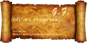 Gödri Friderika névjegykártya